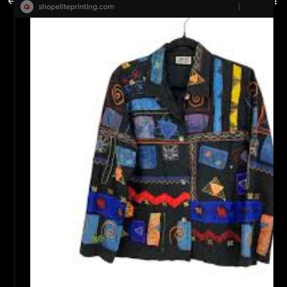 VINTAGE Chico's Multicolor Artistic Blazer